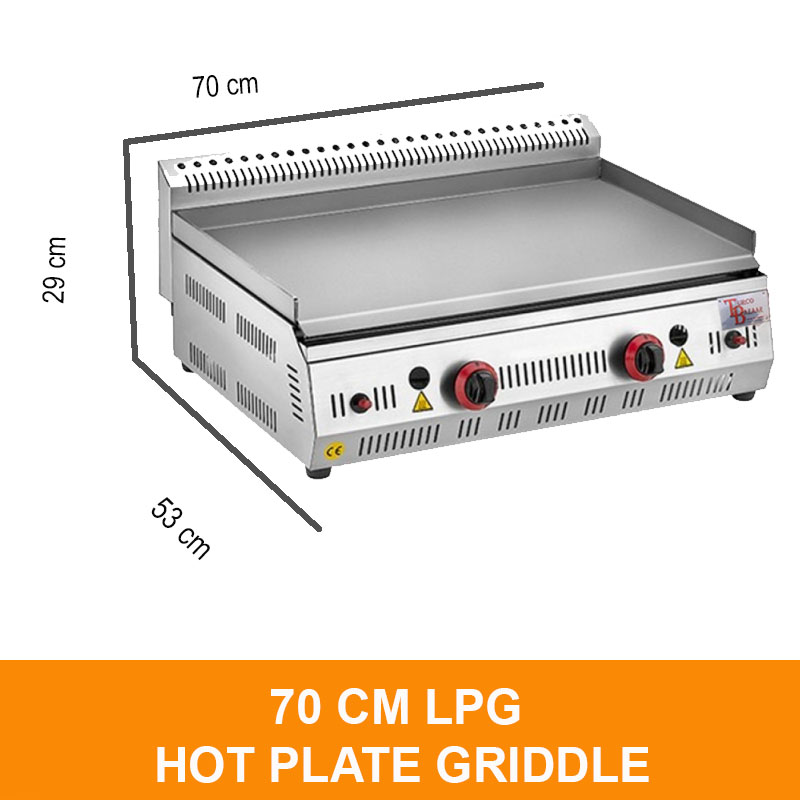 70 cm commercial griddle lpg smooth hot plate griddle